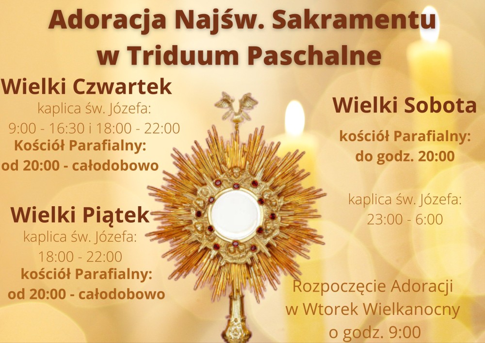 Adoracja Najświętszego Sakramentu W Triduum 2024 Parafia Pw Chrystusa Króla W Głuszycy 9036